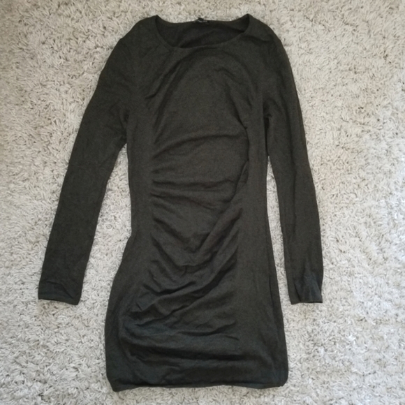 Express Dark Green Sweater Dress - Picture 1 of 4